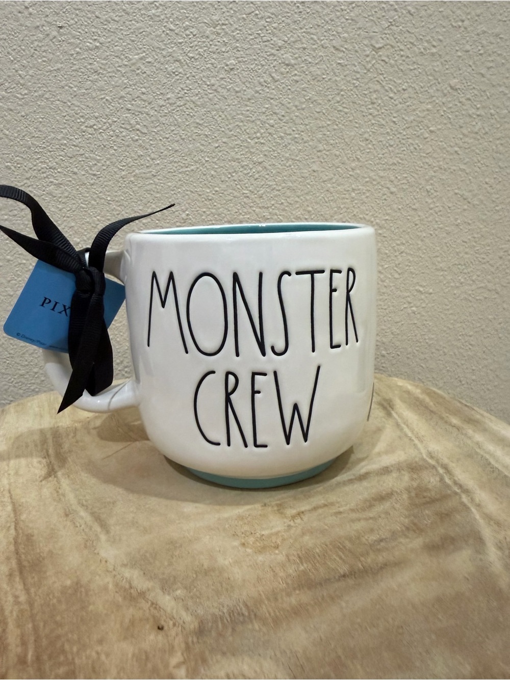 Rae Dunn Monster Crew Ceramic Mug with Teal Interior